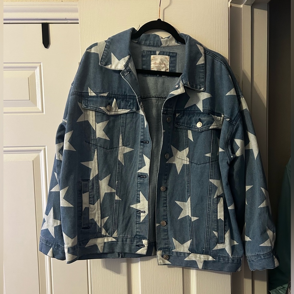 Altar'd State Oversized Star Jean Jacket